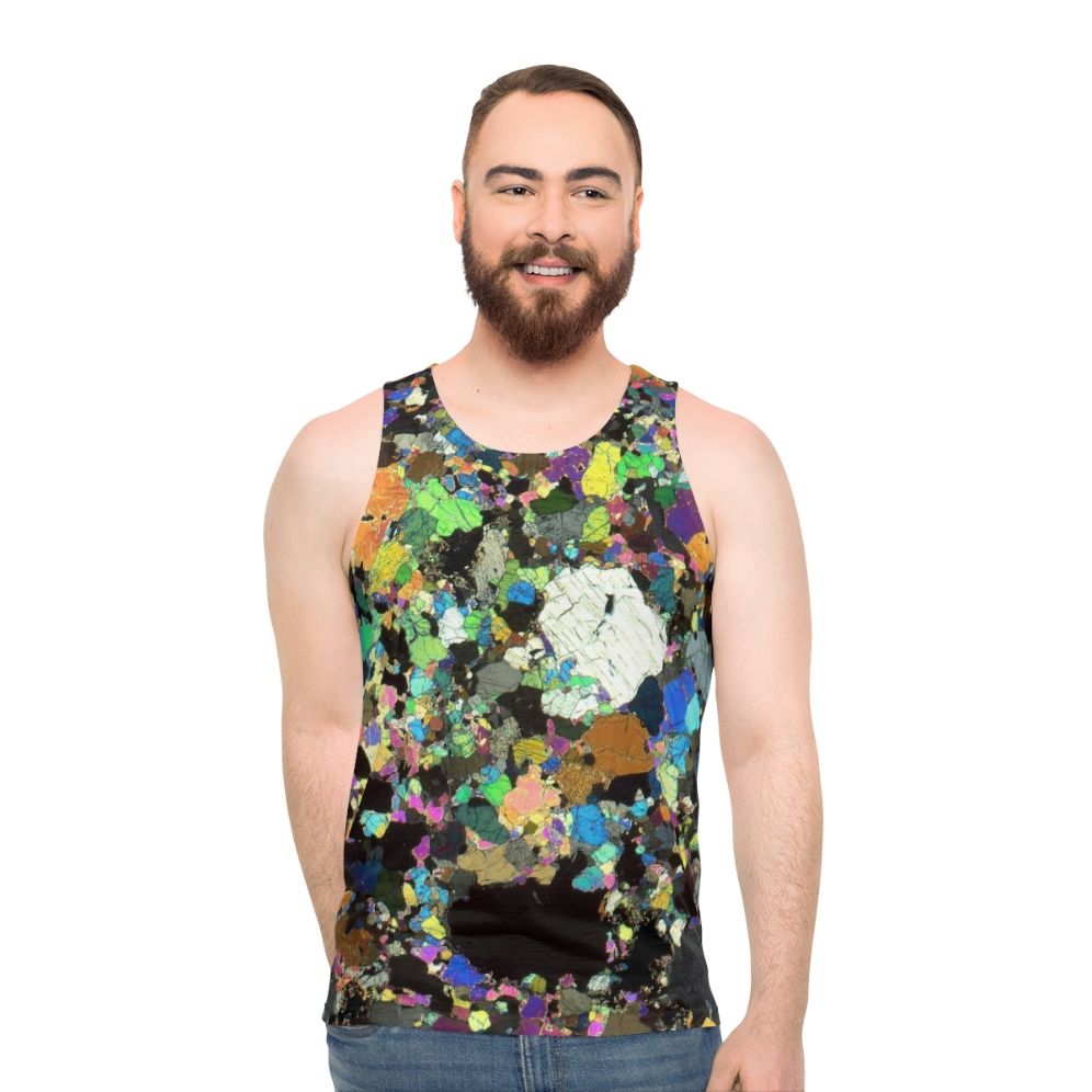 Peridotite thin section unisex tank top - men