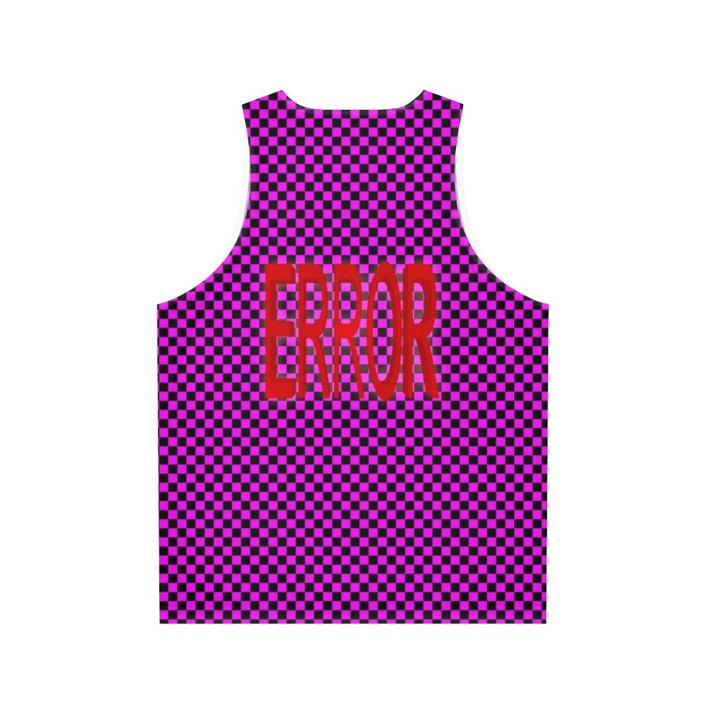 Error Texture Glitch Unisex Tank Top - Back