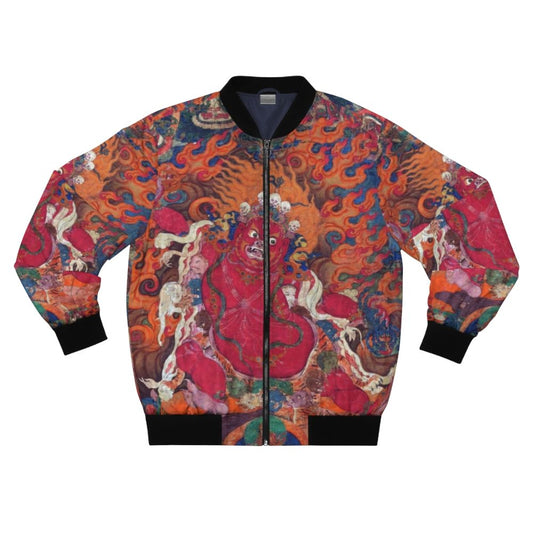 Tibetan Buddhism Guru Dragpo Bomber Jacket with Restored Artwork