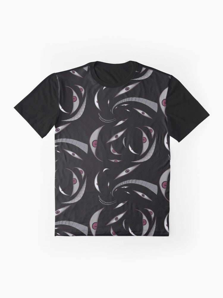 Fullmetal Alchemist Pride Graphic T-Shirt featuring the Homunculus symbol with an eye and mouth - Flat lay