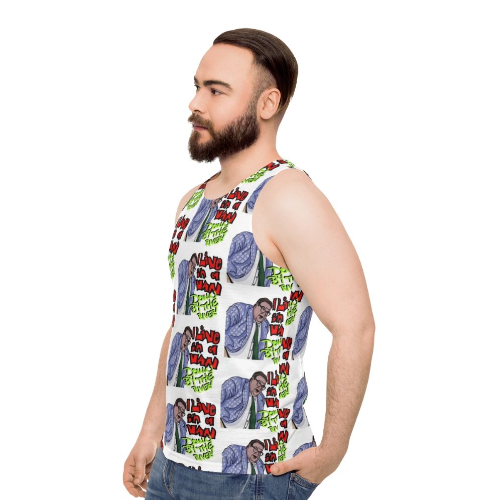 Unisex 'I Live In A Van' Matt Foley Motivational Tank Top - men side