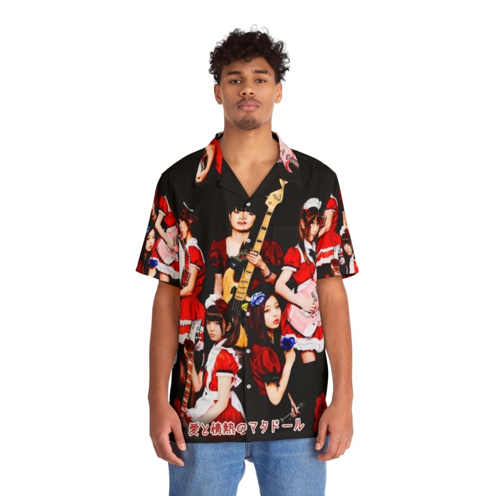 Band Maid Red Flower Hawaiian Shirt - People Front