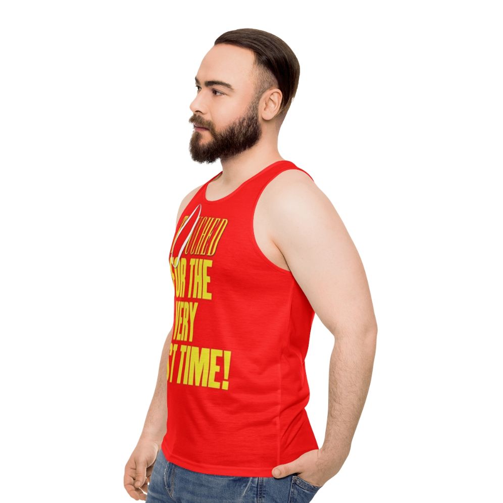 Unisex music inspired tank top - men side