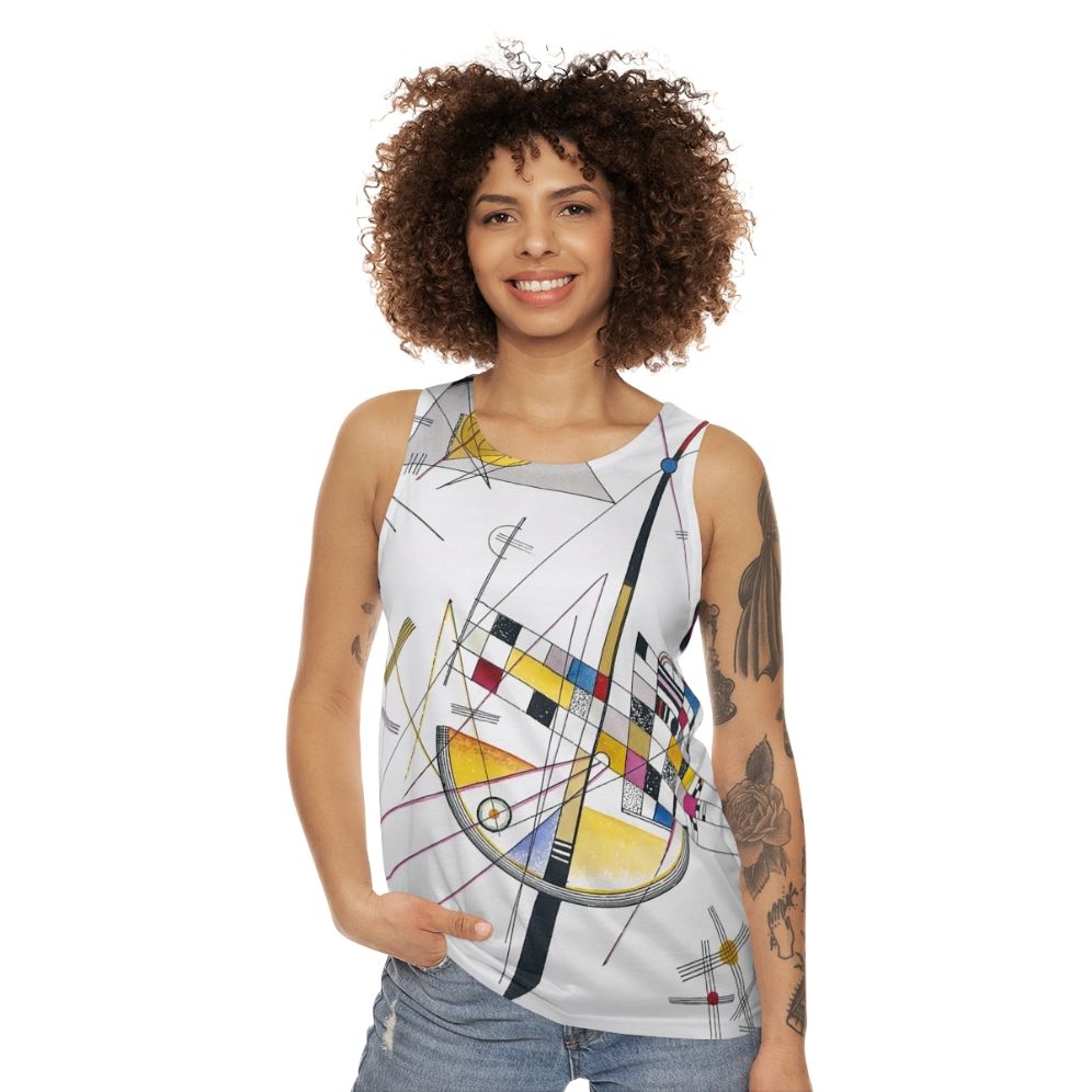 Wassily Kandinsky inspired abstract art unisex tank top - women