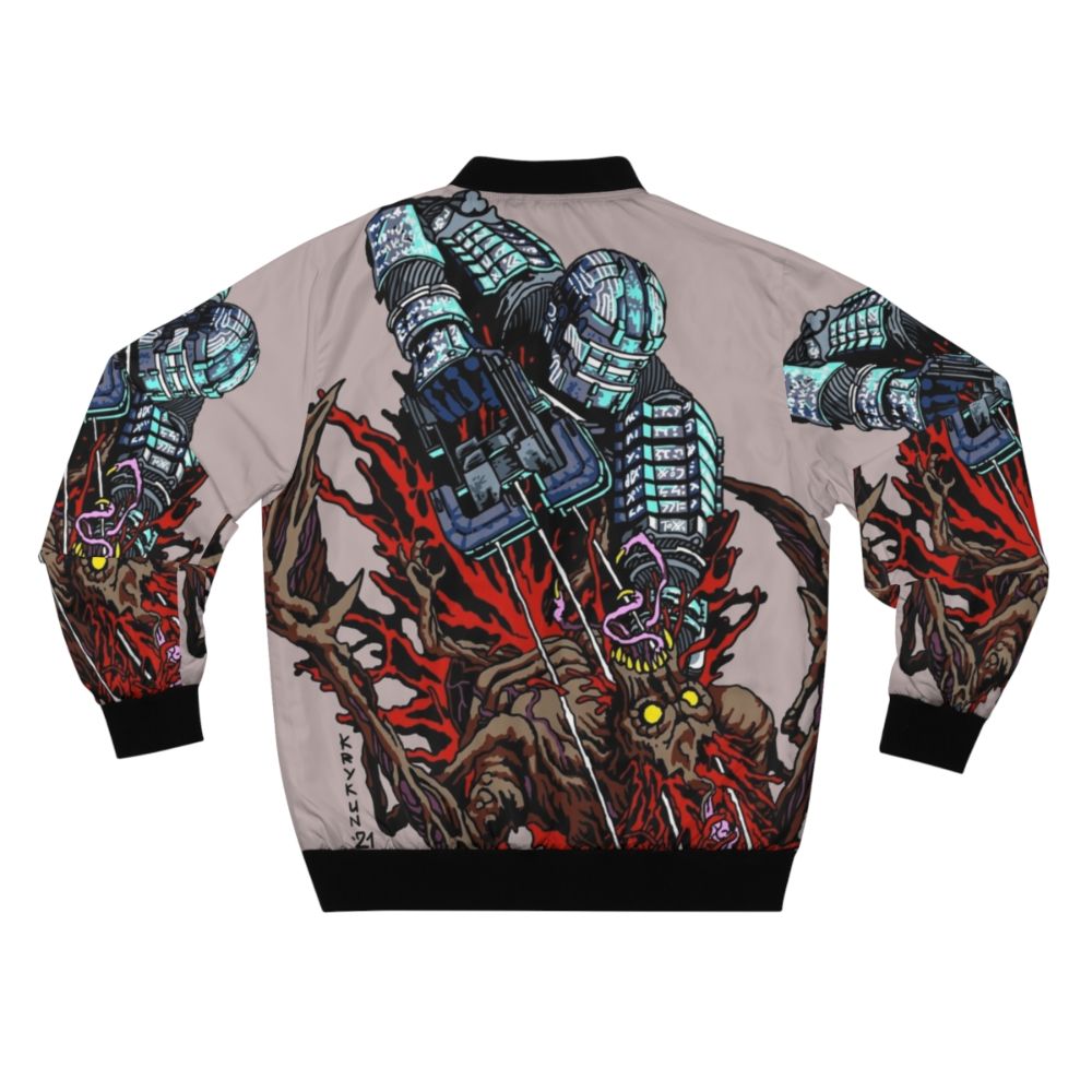 Dead Space Necromorph Survival Horror Bomber Jacket - Back