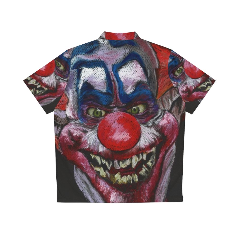 Killer clown horror Hawaiian shirt with alien pastel artwork - Back