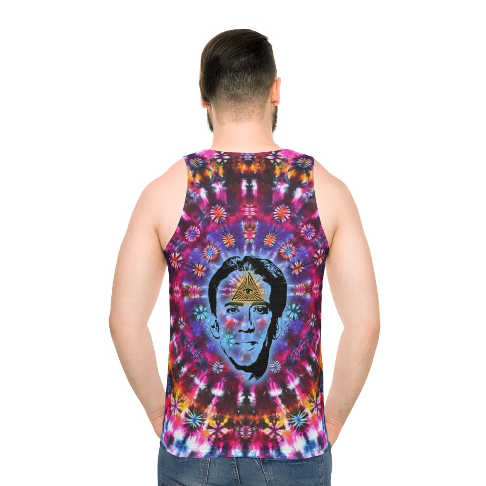 Nicolas Cage Tie Dye Shambhala Unisex Tank Top - men back