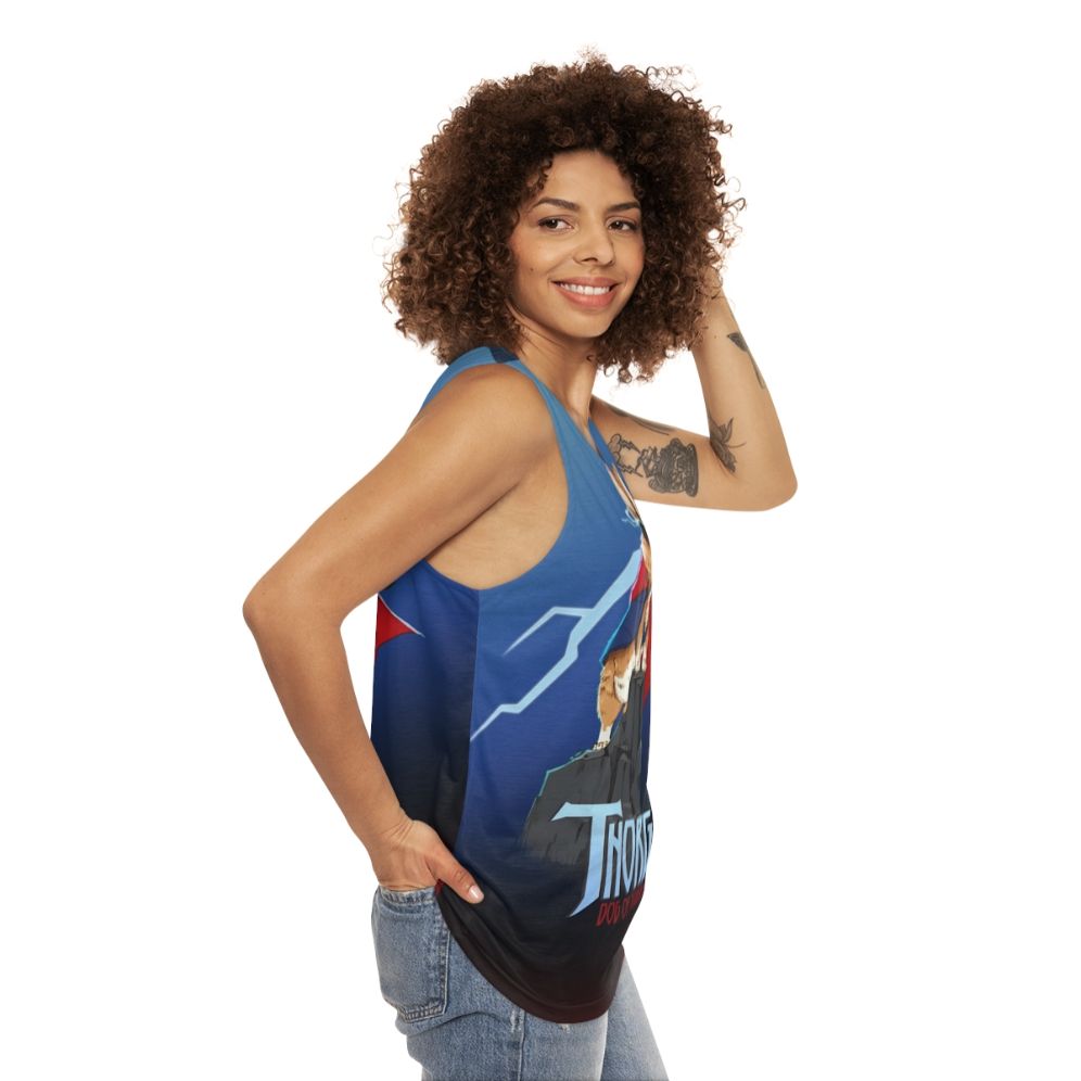 Thorgi Dog Of Thunder Unisex Tank Top - women side