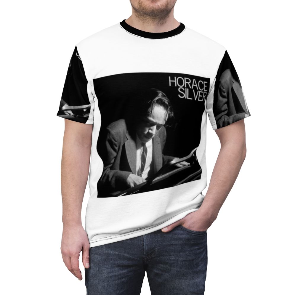 Horace Silver AOP T-shirt featuring the iconic jazz musician and his influence on modern music - men front