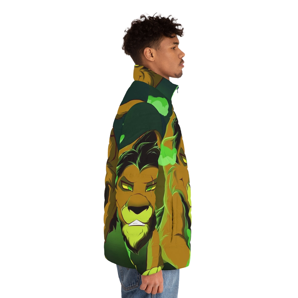 Scar Lion King Puffer Jacket with Disney Branding - men side right