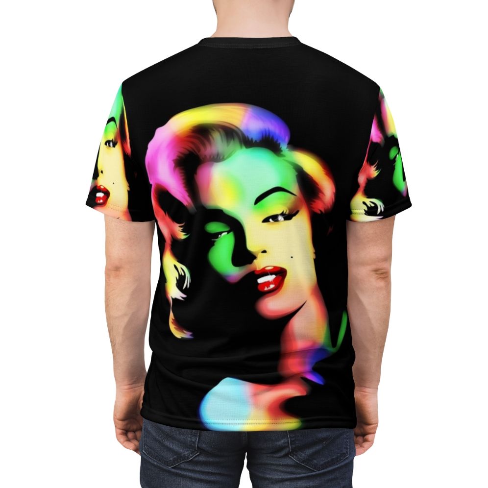 Marilyn Monroe inspired pop art t-shirt with rainbow colors - men back