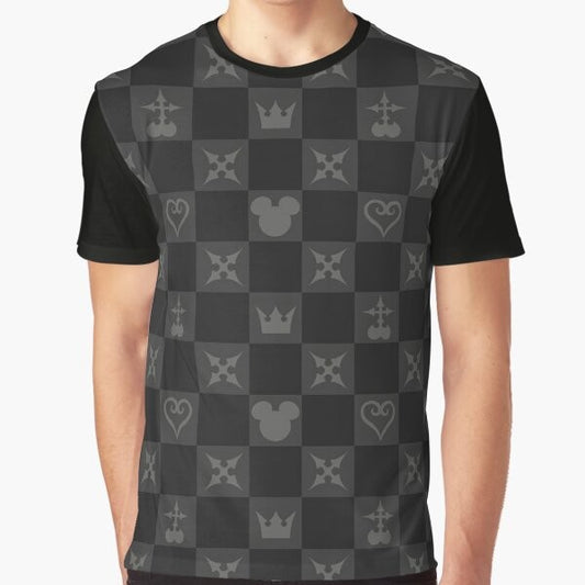 Kingdom Hearts pattern graphic t-shirt design