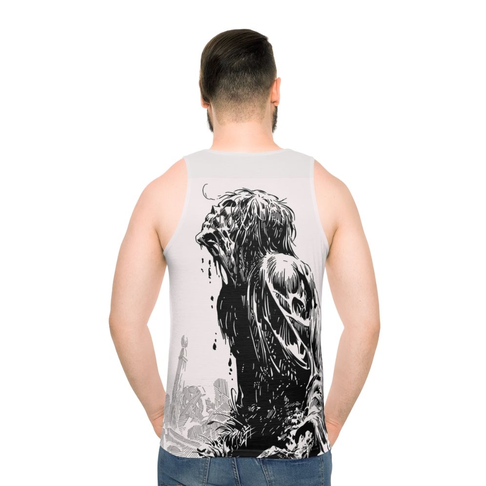 Bernie Wrightson horror comics unisex tank top - men back