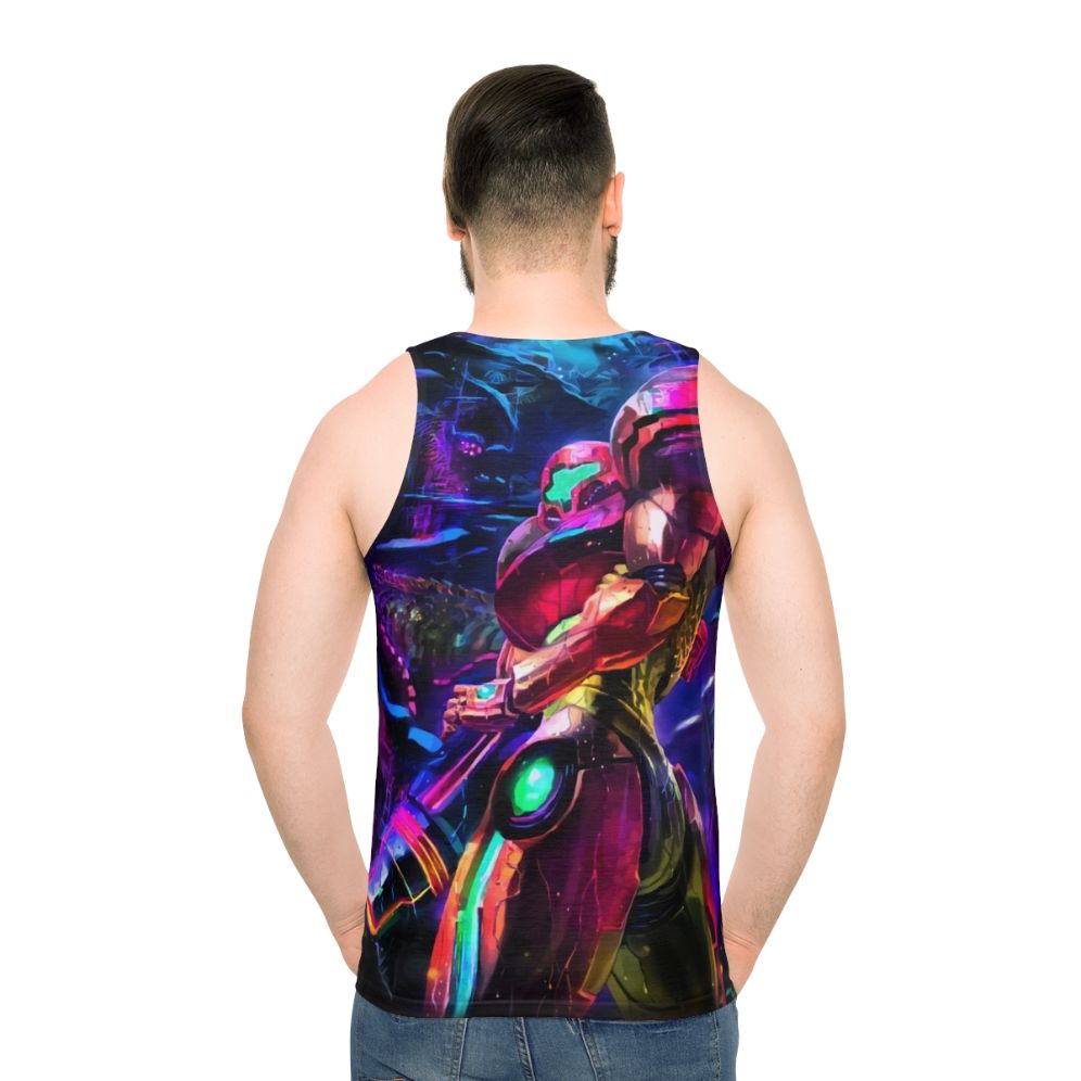 Samus Aran Metroid Video Game Tank Top - men back