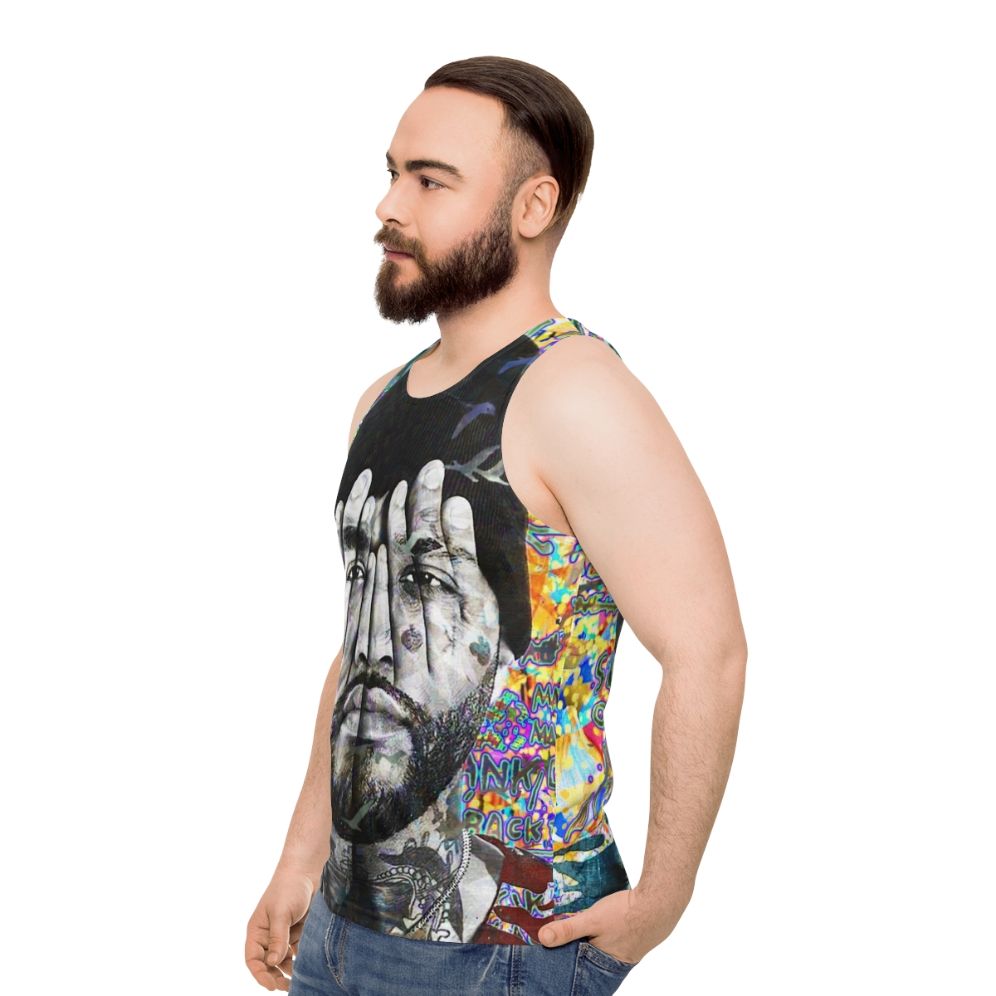 Joyner Lucas Portrait Graphic Unisex Tank Top - men side