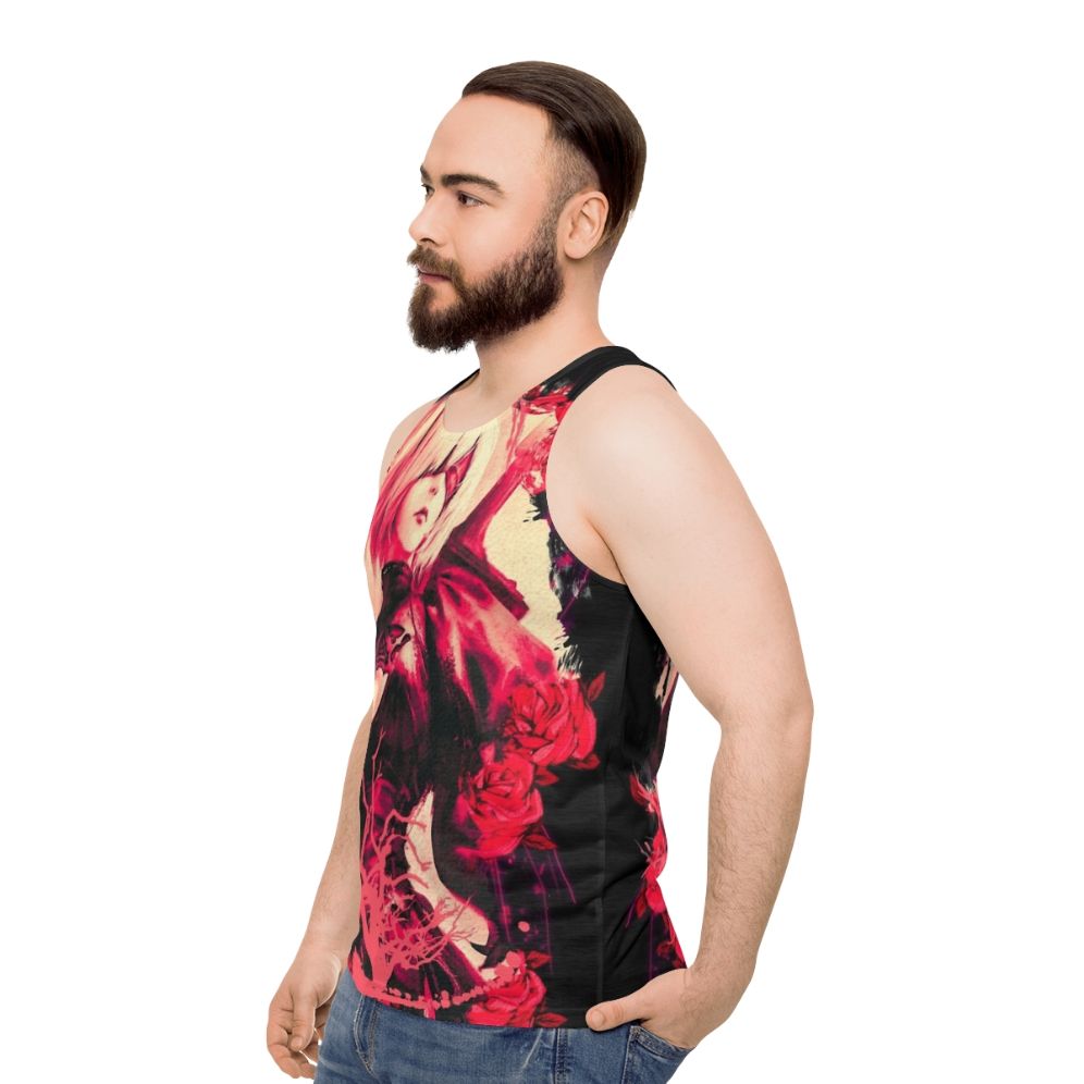 2B Nier Automata Anime Girl Unisex Tank Top - men side