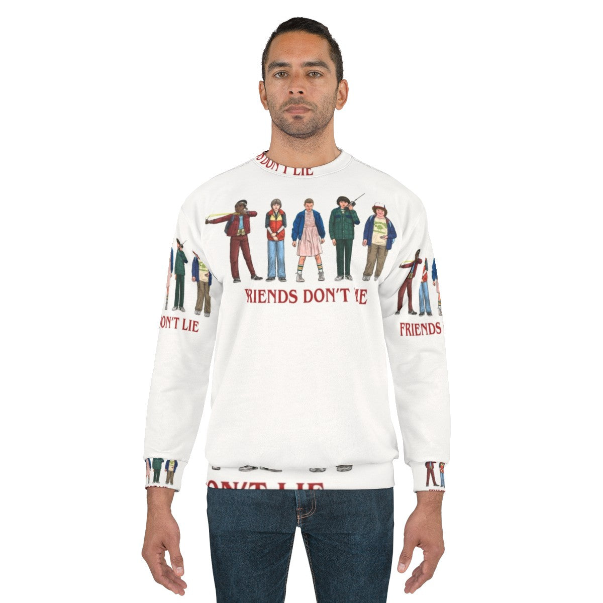 "Friends Don't Lie" 80s Stranger Things inspired sweatshirt - men