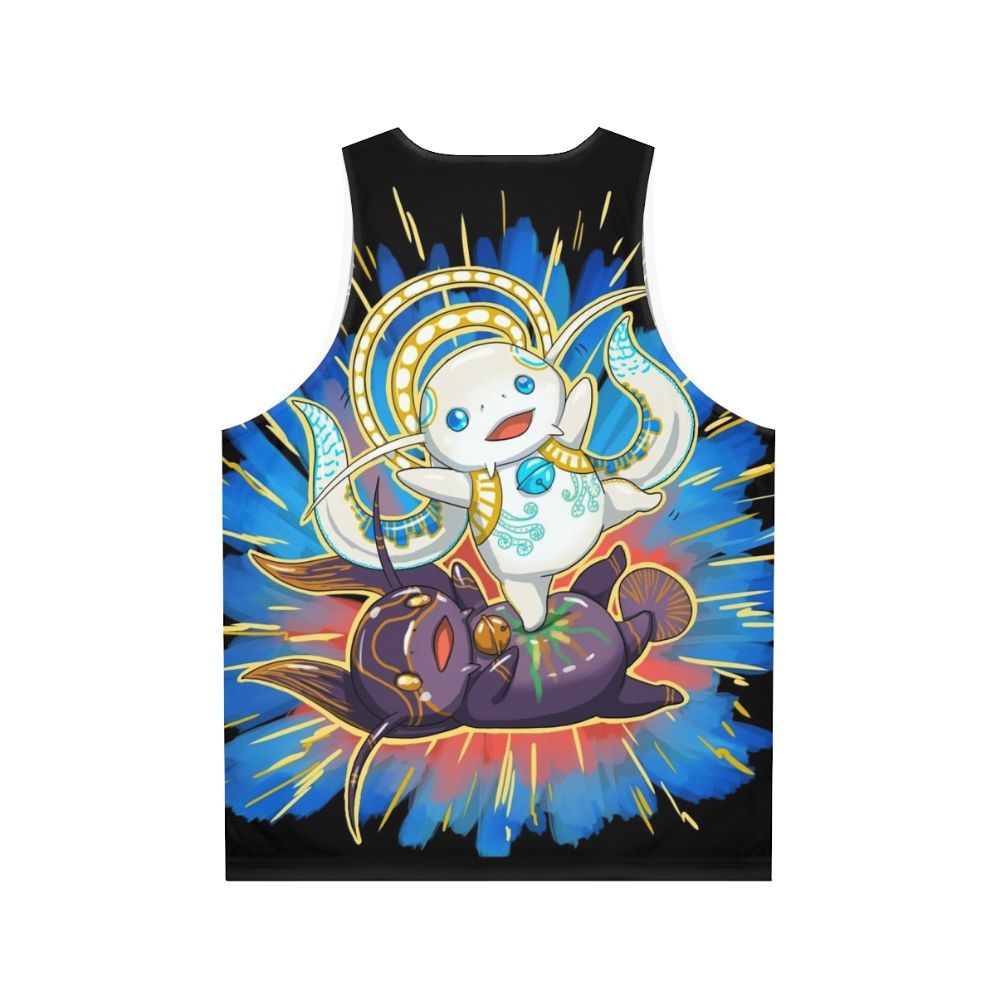 Unisex Hydaelyn Kick Namazu Gaming Tank Top for Final Fantasy XIV Fans - Back