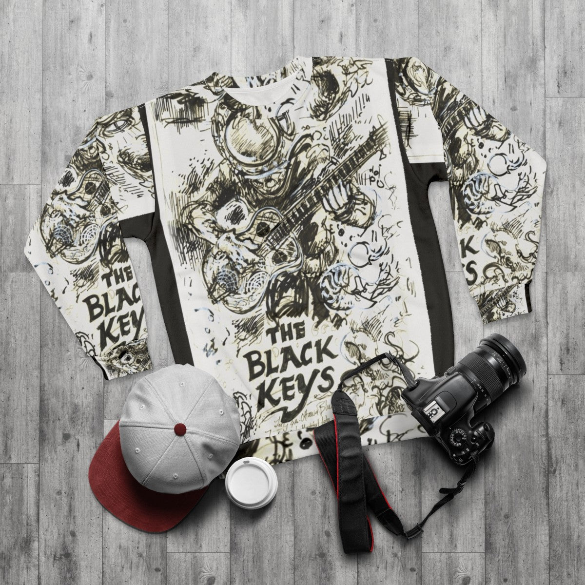 The Black Keys Music Sweatshirt - flat lay