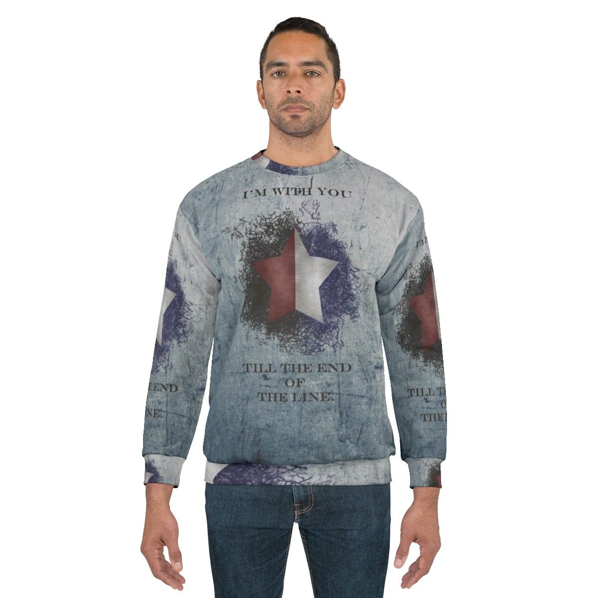 I'm With You Till The End Of The Line Ver2 Captain America Winter Soldier Bucky Barnes Sweatshirt - men