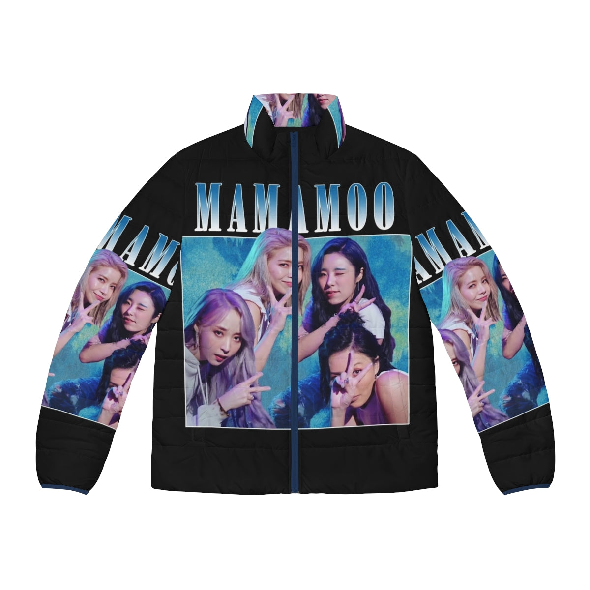 Mamamoo vintage retro puffer jacket featuring the KPOP girl group