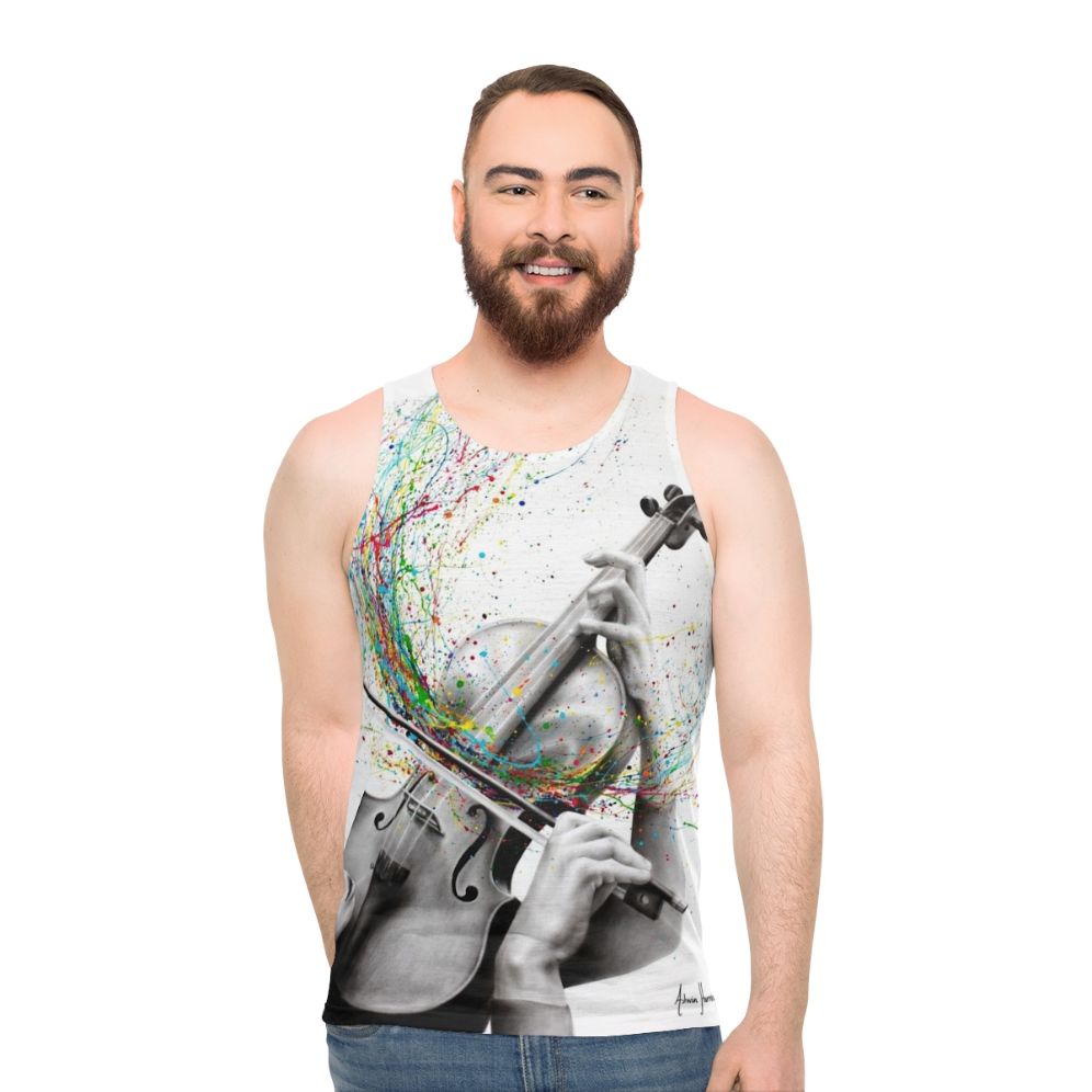 Violin Solo Unisex Tank Top - men