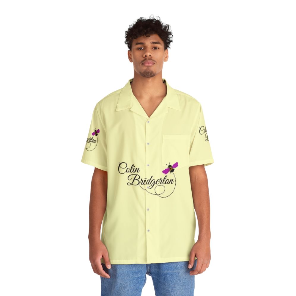 Bridgerton-inspired "Colin and the Bee" Hawaiian shirt - People Front