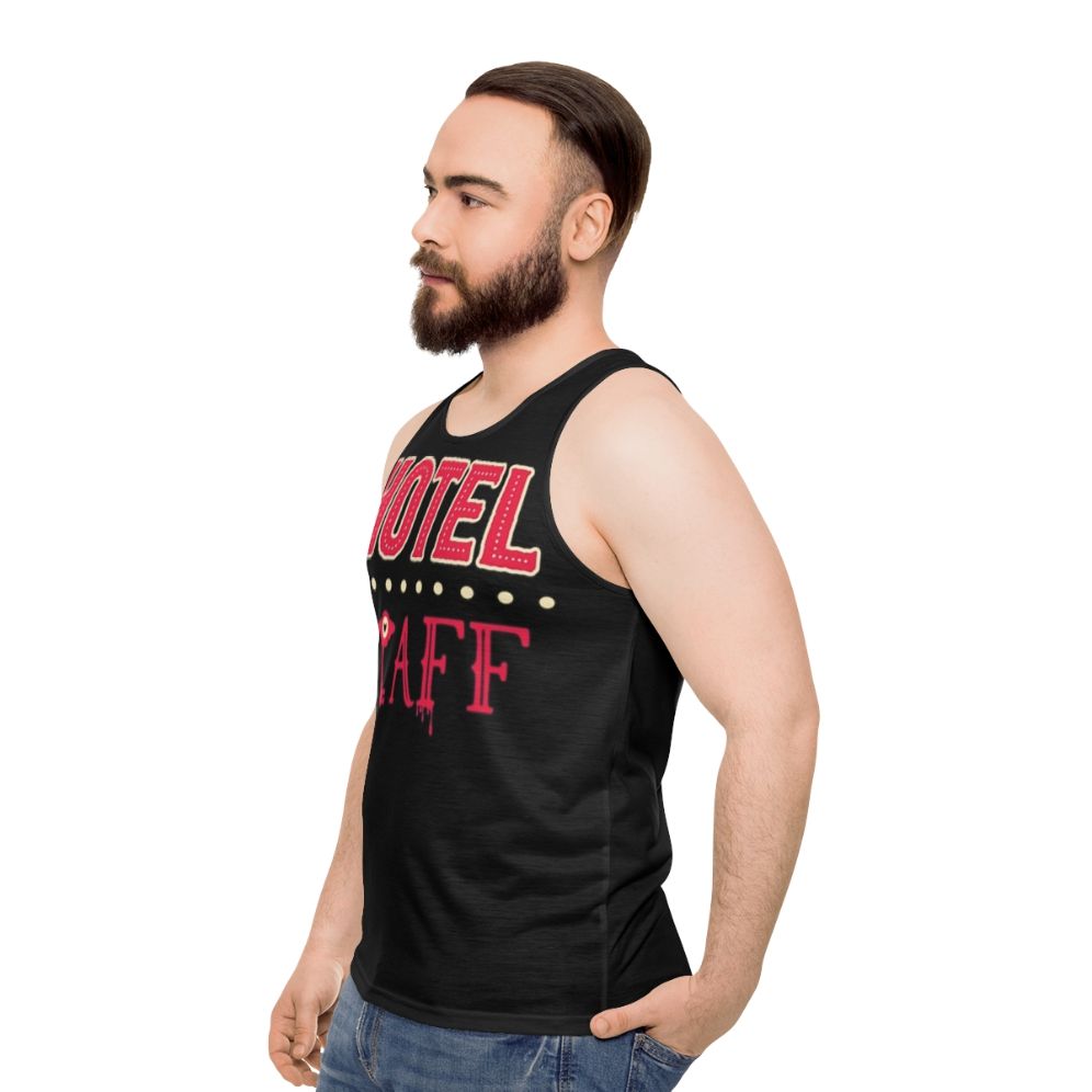 Hazbin Hotel Staff Unisex Tank Top - men side