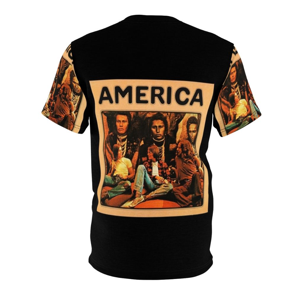 Stylized AOP T-shirt featuring the iconic America band logo - Back