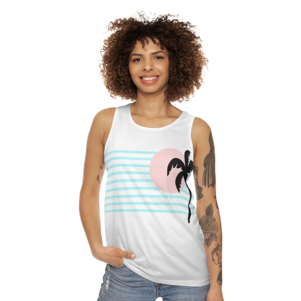 Retro unisex tank top for summer beach parties - women