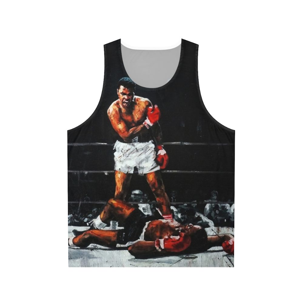 Muhammad Ali knocking out Sonny Liston sports boxing tank top