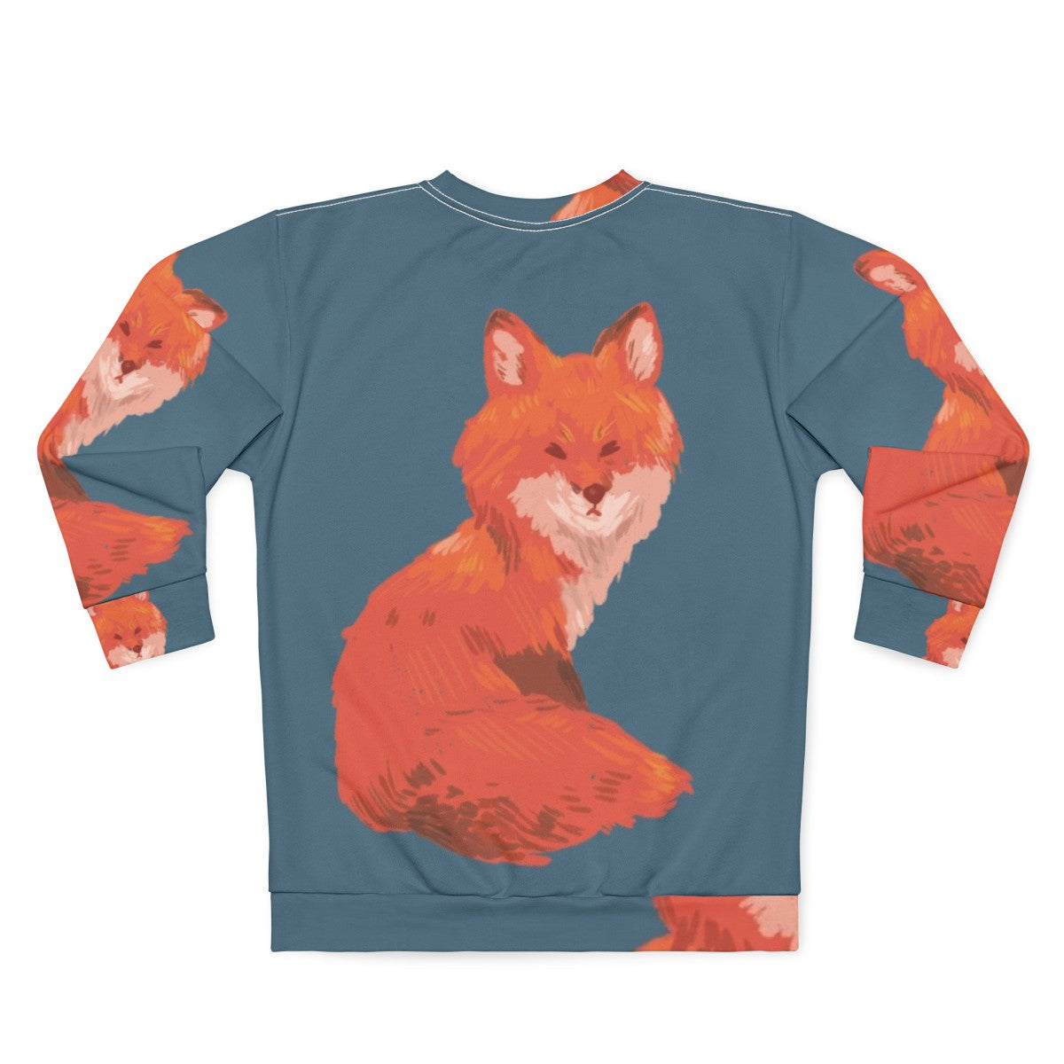 Red Fox Painted Sweatshirt - Back