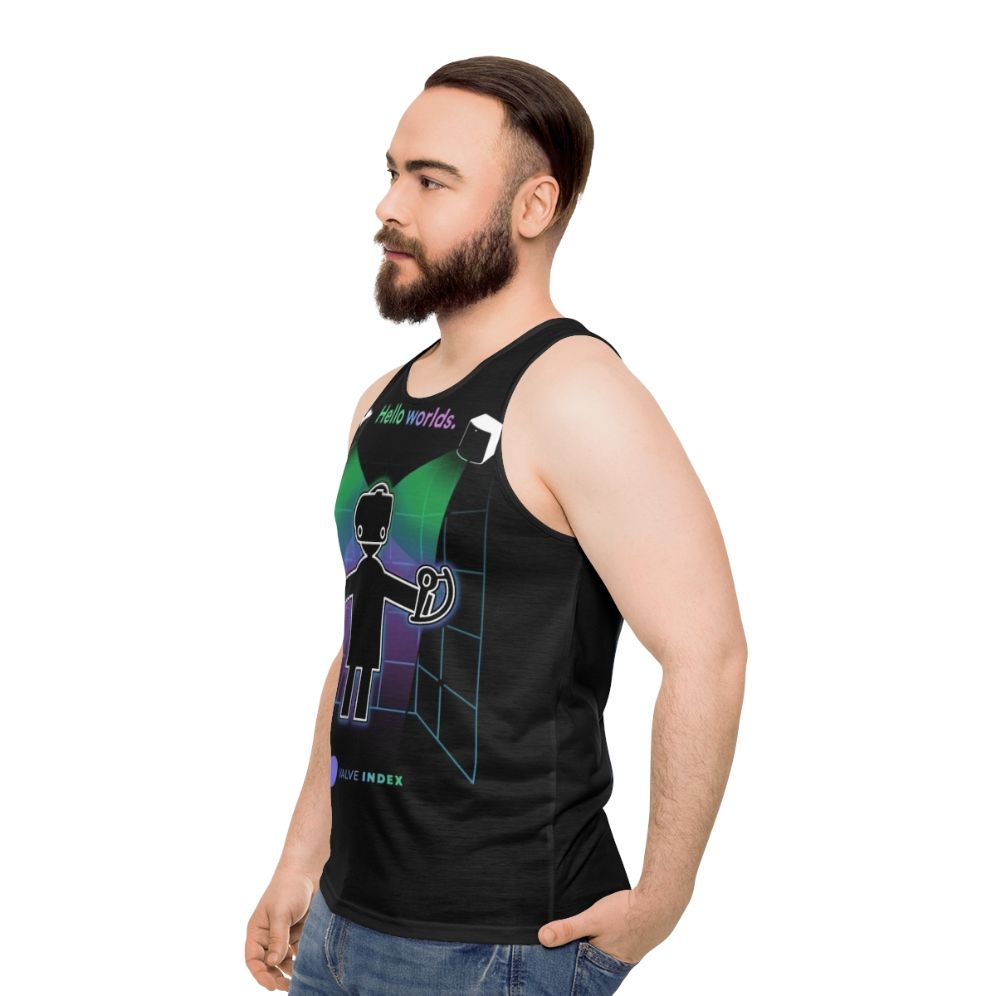 Valve Index VR Headset Unisex Tank Top - men side