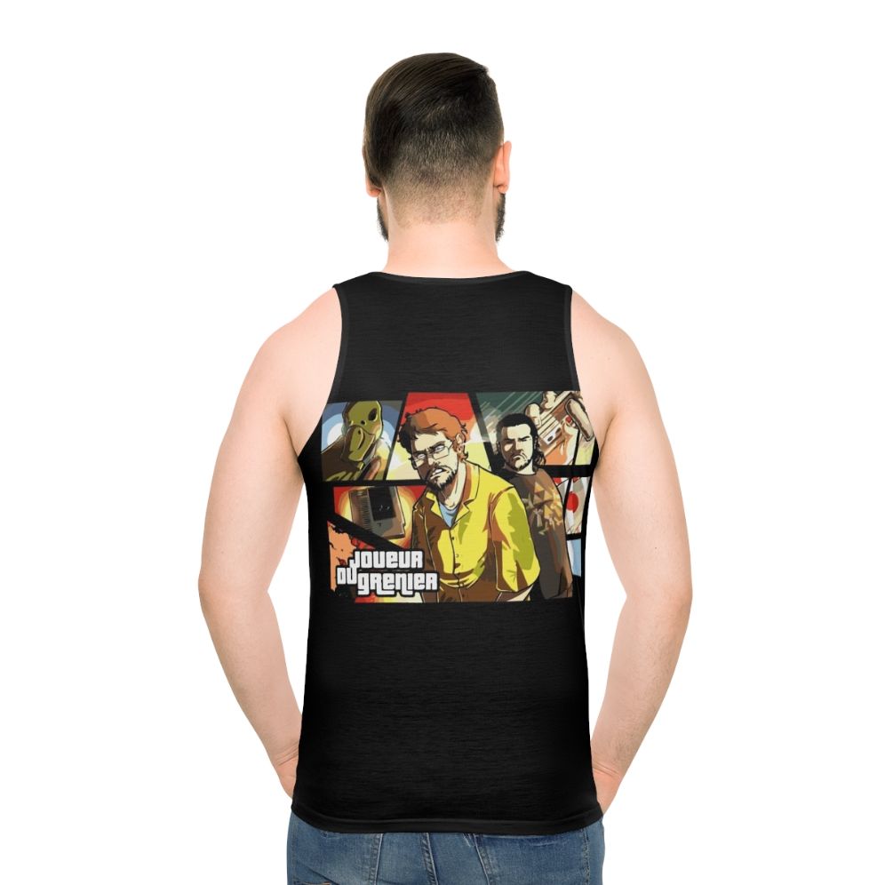 Attic Player JDG Gaming Unisex Tank Top - men back