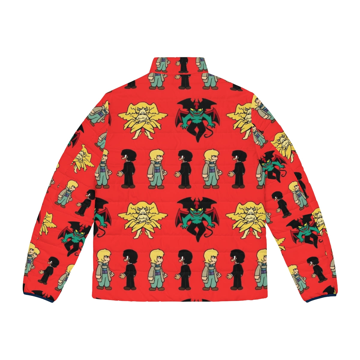 Devilman Puffer Jacket featuring iconic anime character design - Back