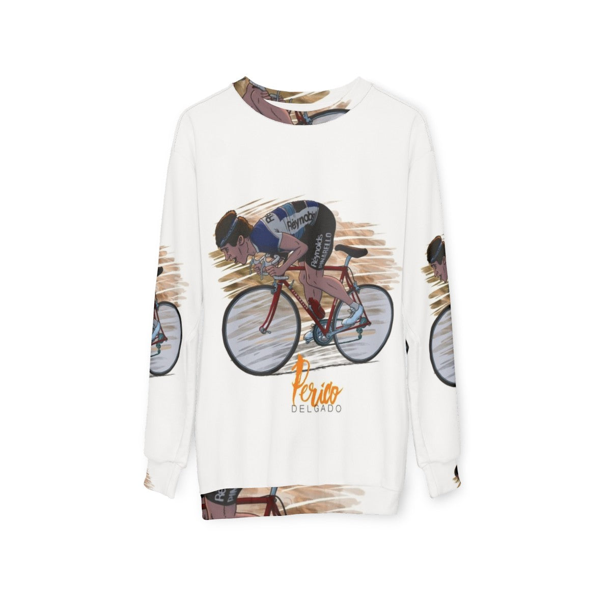 Perico Delgado Le Fou Des Pyr N Es Cycling Sweatshirt - hanging