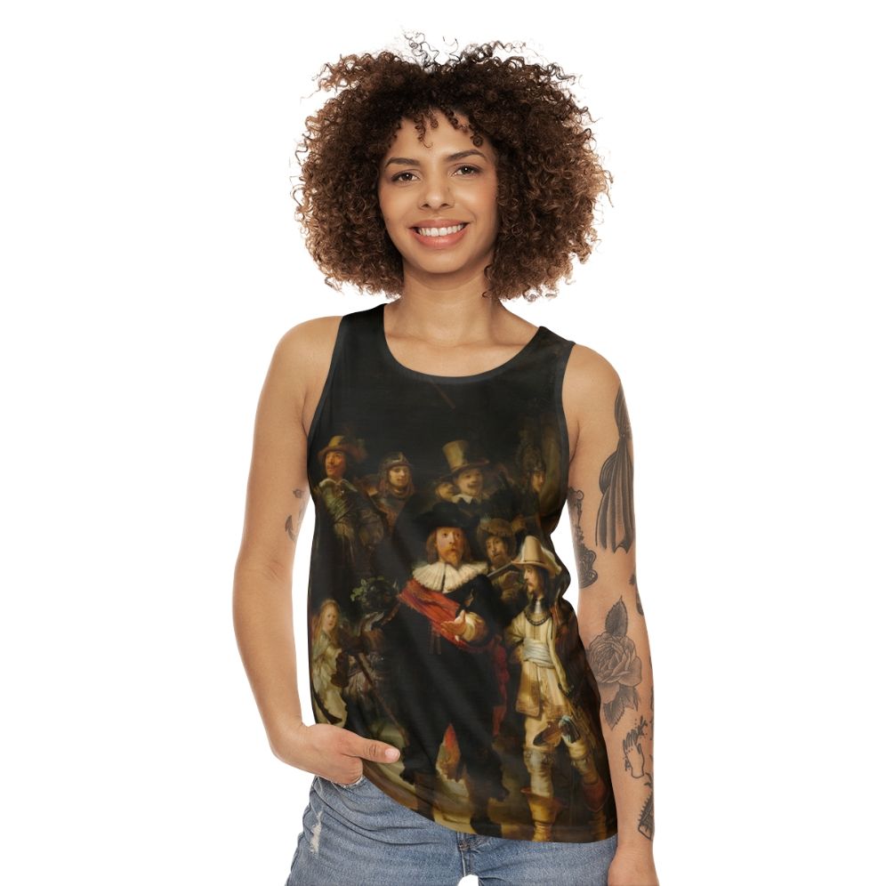 Rembrandt's The Night Watch Nachtwacht Unisex Tank Top - women