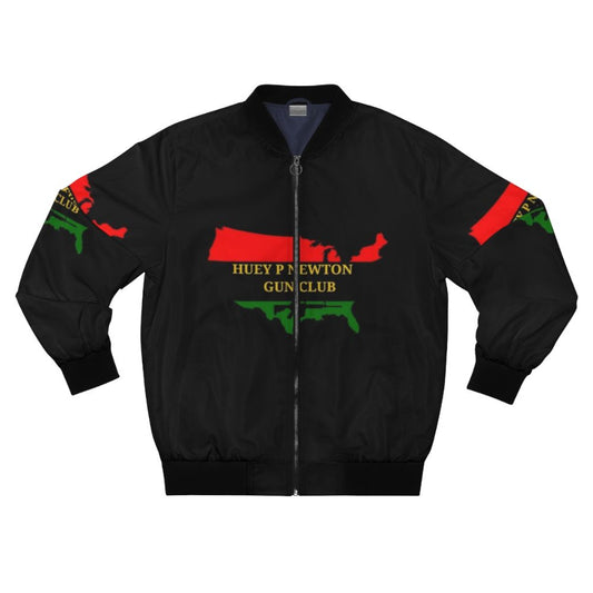 Huey P. Newton Black Panther Graphic Bomber Jacket