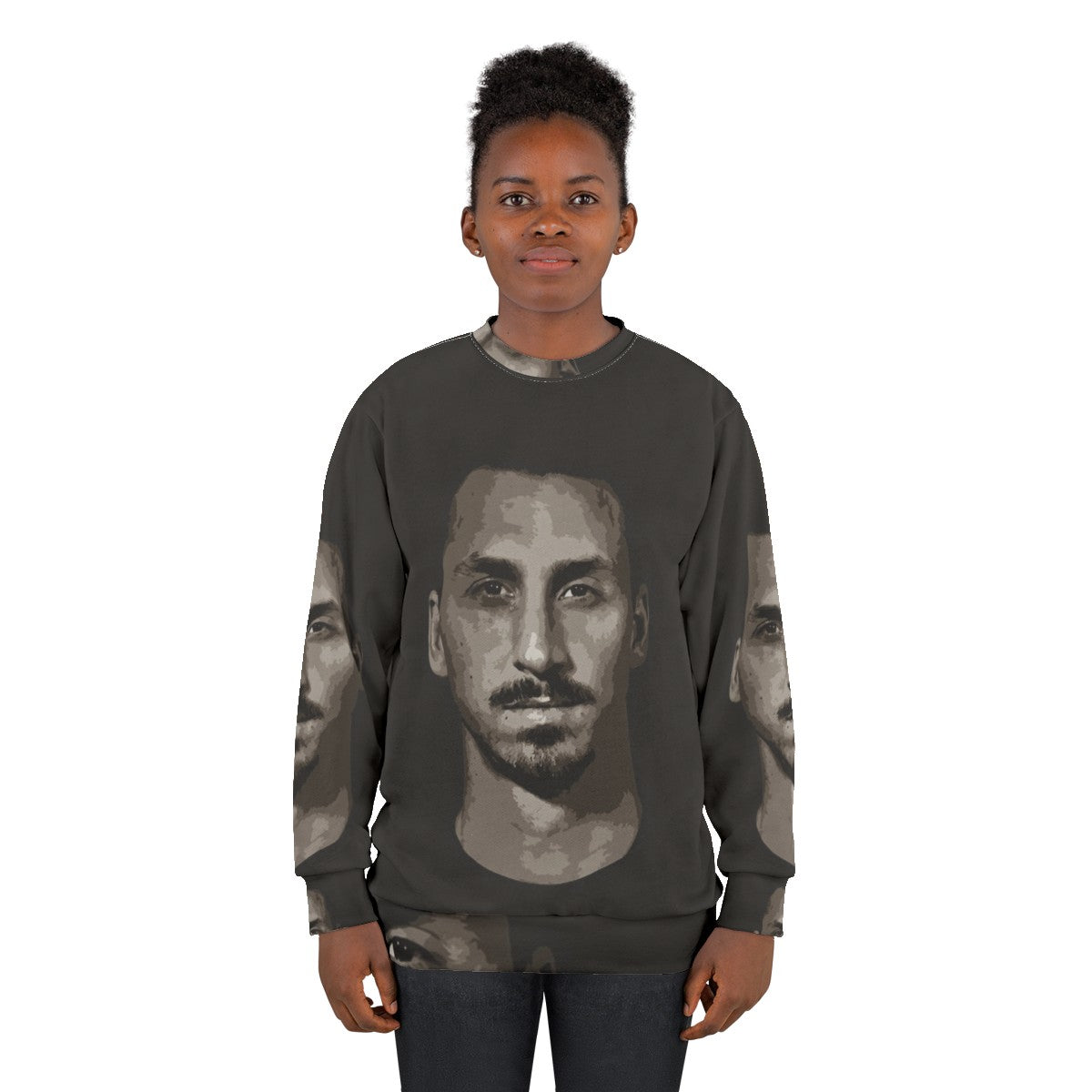 Zlatan Ibrahimovic football sketch design sweatshirt - women