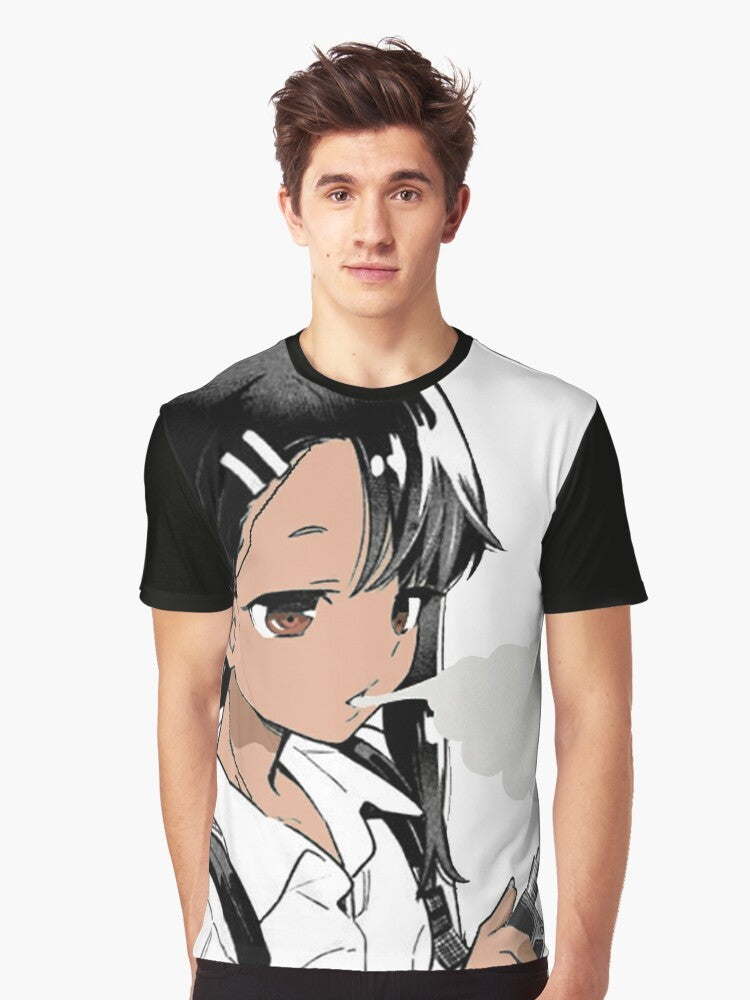 Nagatoro anime character vaping graphic t-shirt - Men