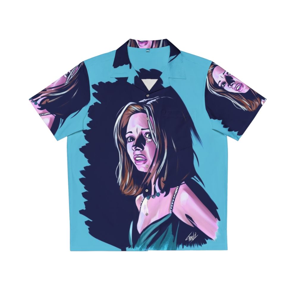 Helen Shivers Hawaiian shirt with horror and slasher design