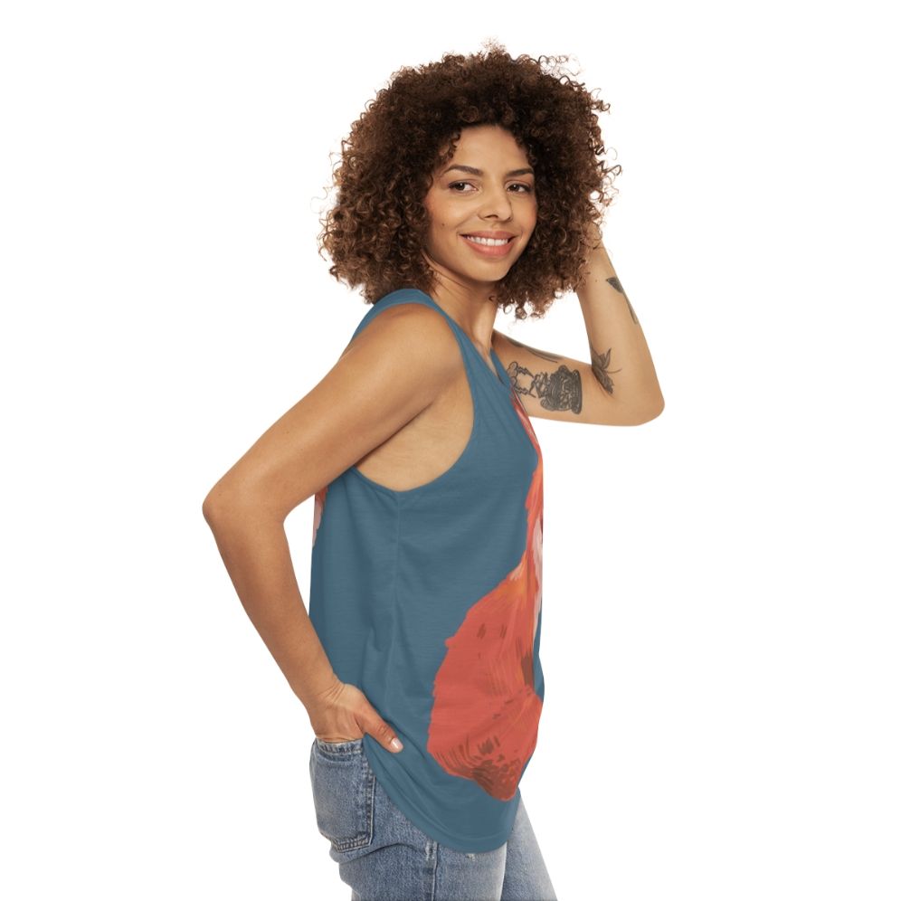 Unisex Red Fox Tank Top - women side