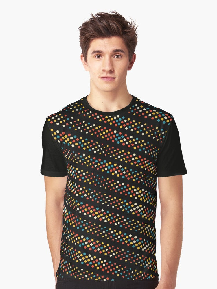 Colorful abstract geometric dots pattern graphic t-shirt - Men