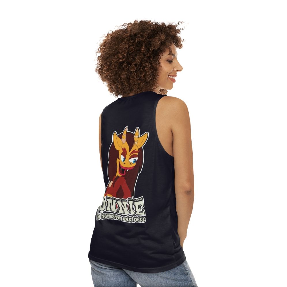 Big Mouth Hormone Monster Unisex Tank Top - women back