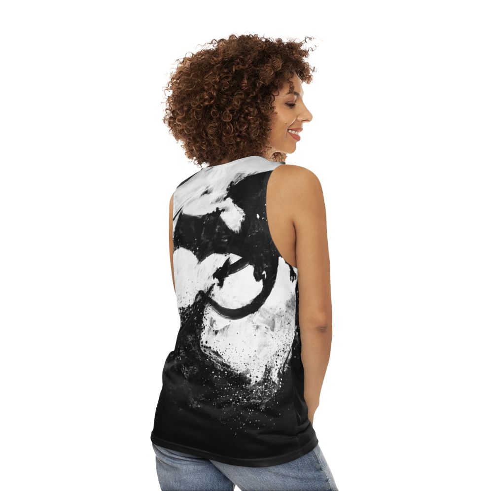 Midnight celestial fantasy goth unisex tank top - women back