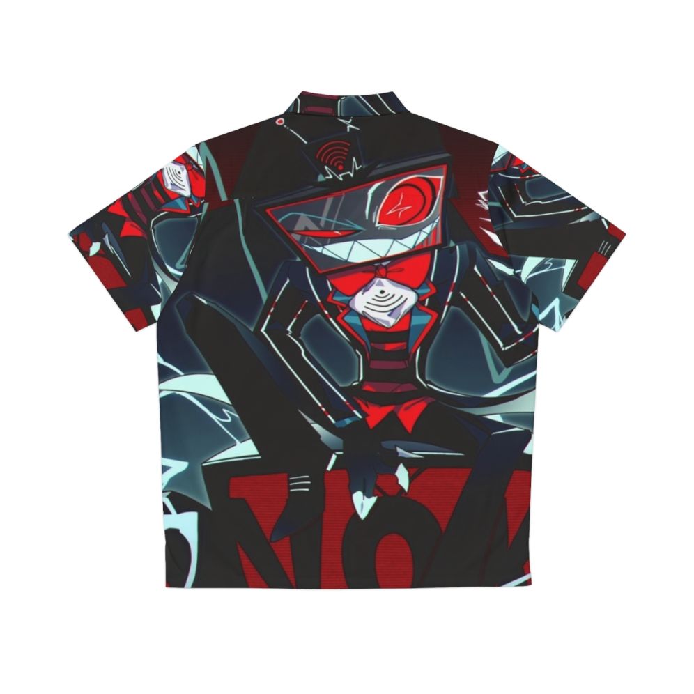 Vibrant Hawaiian shirt featuring Vox from Hazbin Hotel - Back