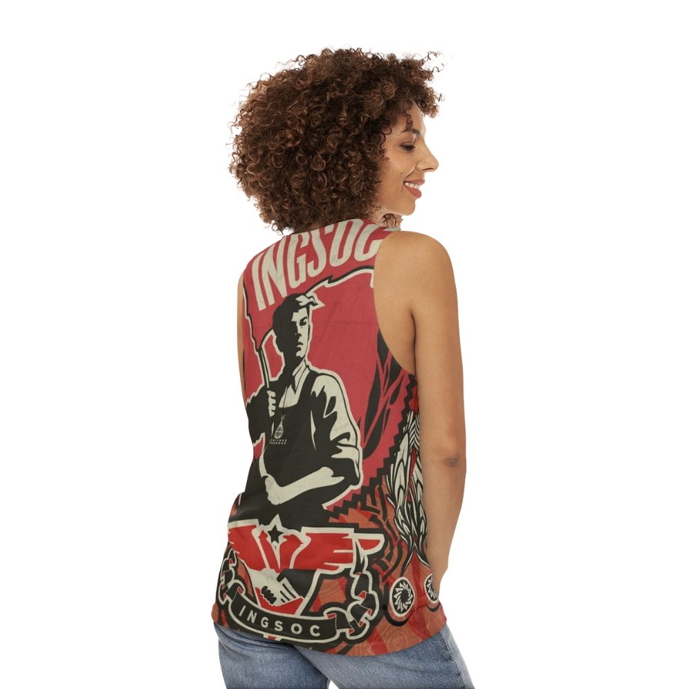 Unisex 1984 Ingsoc Propaganda Tank Top - women back