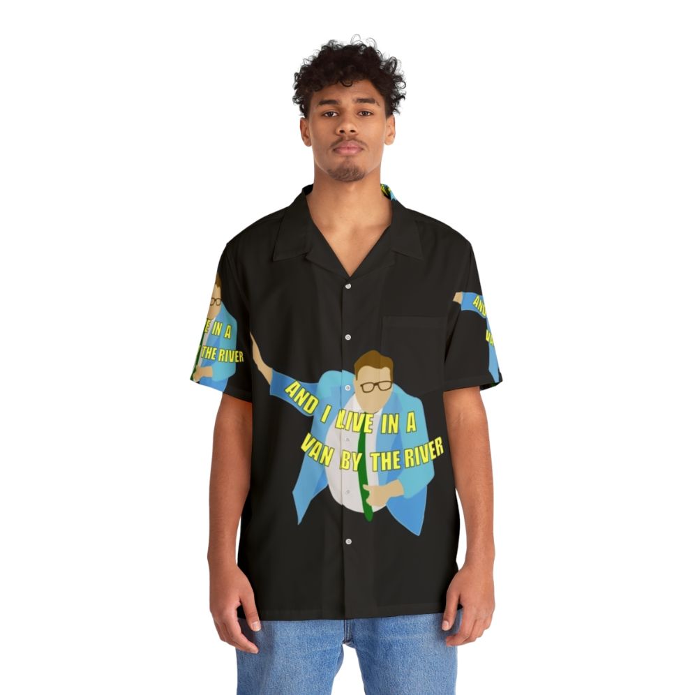 Chris Farley "Van By The River" Hawaiian Shirt - People Front