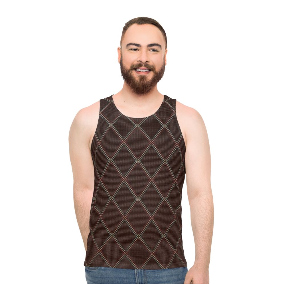 Vintage Guitar Amp Grill Cloth Unisex Tank Top - men