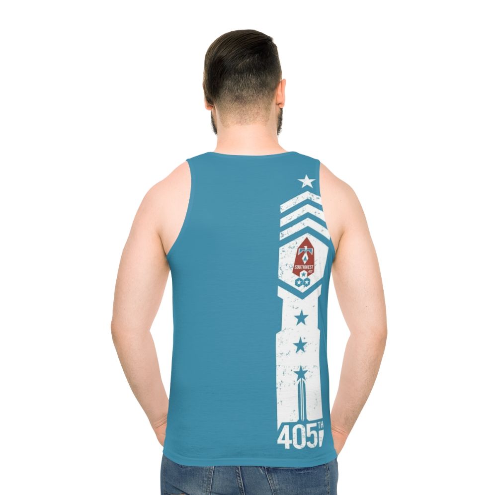 405th Southwest Regiment Halo Spartan Unisex Tank Top - men back